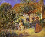 Pierre-Auguste Renoir Photo of painting Garden Scene in Britanny. oil painting on canvas